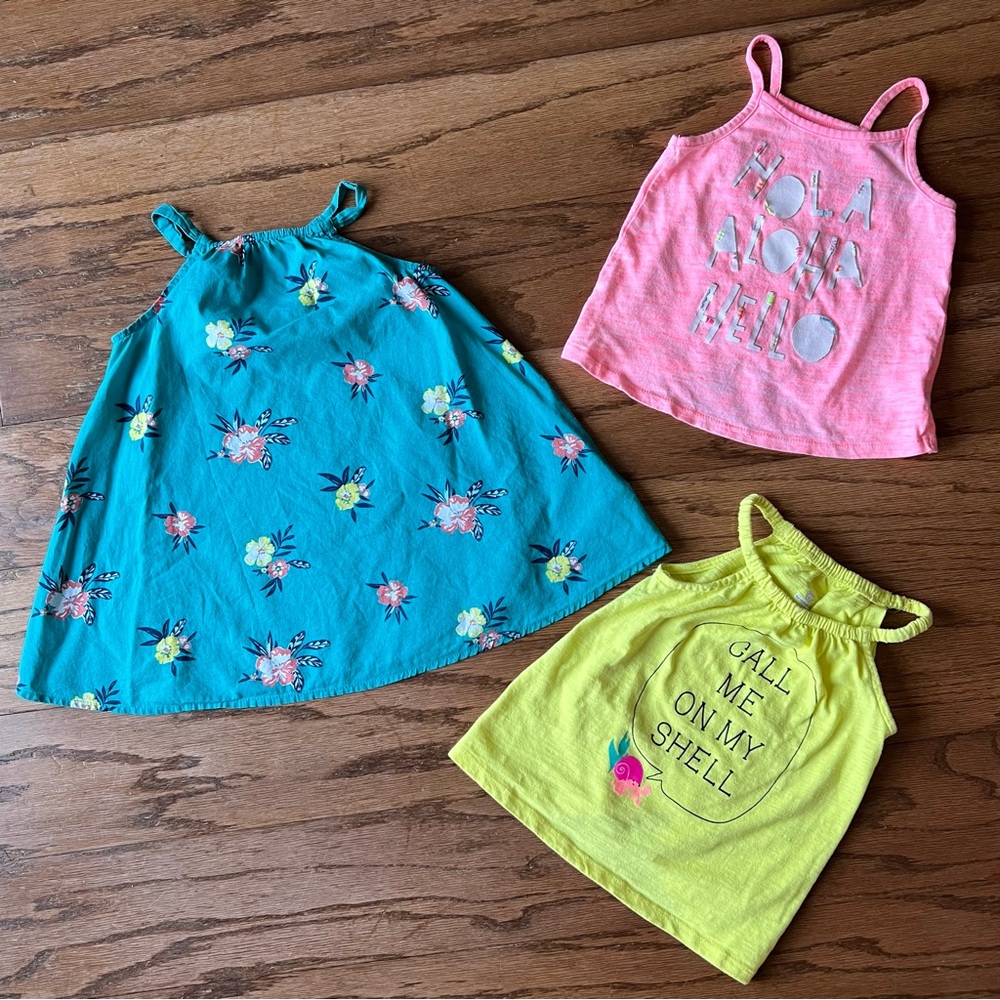 Girls size: 2T Halter Dress & 2 sleeveless Halter Cami Bundle (3 pieces)